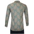 Print Blue Shirt : Party