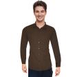 Self Design Brown Shirt : Ditto