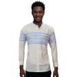 Print Blue Shirt : Party