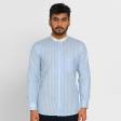 Print Blue Shirt : Party