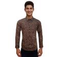 Print Brown Shirt : Ditto