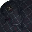 Checks Navy Blue Shirt : Business
