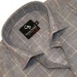 Checks Dark Gray Shirt : Business