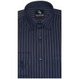 Stripes Navy Blue Shirt : Business