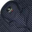 Stripes Navy Blue Shirt : Business