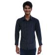 Stripes Navy Blue Shirt : Business