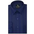 Stripes Navy Blue Shirt : Business