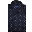 Print Navy Blue Shirt : Slim