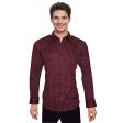 Print Maroon Shirt : Slim