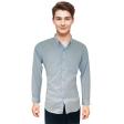 Self Design Light Blue Shirt : Business