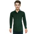 Self Design Dark Green Shirt : Business