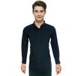 Self Design Navy Blue Shirt : Business
