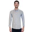 Self Design Blue Shirt : Business