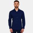 Plain Dark Blue Shirt : Business