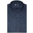 Print Blue Shirt : Party