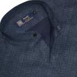 Print Blue Shirt : Party