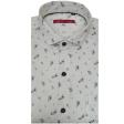 Print Cream Shirt : Slim
