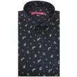 Print Black Shirt : Slim