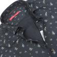 Print Black Shirt : Slim