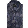 Print Blue Shirt : Party