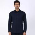 Self Design Navy Blue Shirt : Ditto