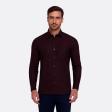 Self Design Maroon Shirt : Ditto
