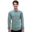 Self Design Green Shirt : Slim