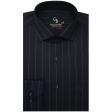 Stripes Navy Blue Shirt : Business