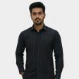 Stripes Navy Blue Shirt : Business
