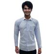 Self Design Blue Shirt : Business
