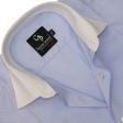 Self Design Blue Shirt : Business