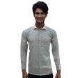 Self Design Light Gray Shirt : Business