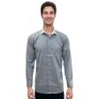 Self Design Light Blue Shirt : Business