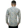 Print Blue Shirt : Party