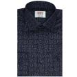 Self Design Navy Blue Shirt : Ditto