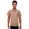 Print Brown Shirt : Party