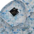 Print Blue Shirt : Party