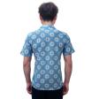 Print Blue Shirt : Party
