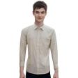 Self Design Fawn Shirt : Business