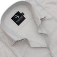 Self Design Light Gray Shirt : Business