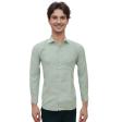 Self Design Light Green Shirt : Business