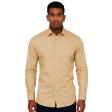 Self Design Fawn Shirt : Business