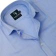 Self Design Light Blue Shirt : Business