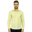 Self Design Light Green Shirt : Business