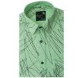 Print Green Shirt : Party