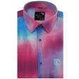 Print Blue Shirt : Party