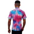 Print Blue Shirt : Party