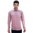 Self Design Peach Shirt : Business
