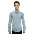 Self Design Blue Shirt : Slim