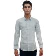 Self Design Light Blue Shirt : Slim